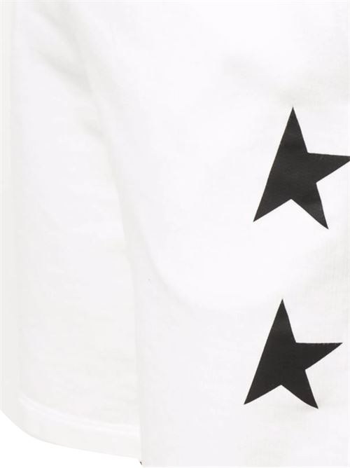 Men's Bermuda shorts in white with black stars GOLDEN GOOSE | GMP00878P00053210658